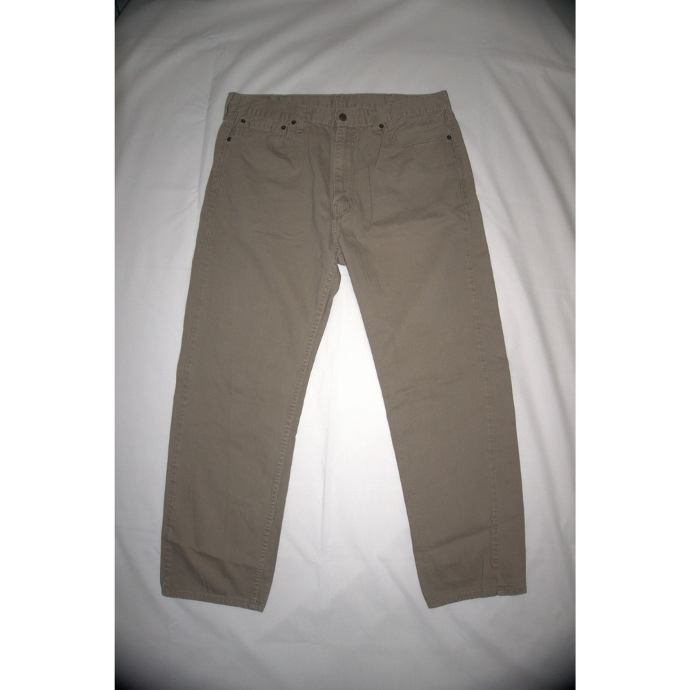 Levi's 38x30 505 Regular Fit Khaki Cotton Pants
